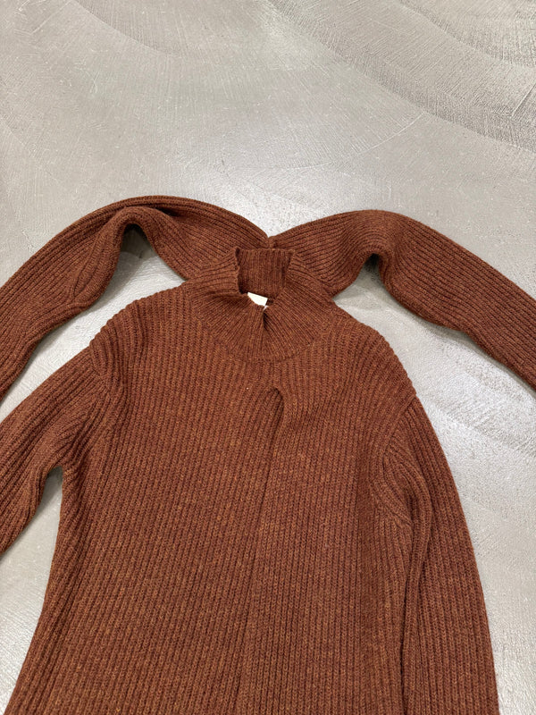 A/W1996 Yohji Yamamoto runway scarf thick wool asymmetrical knit