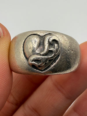 Chrome Hearts heart in bond ring