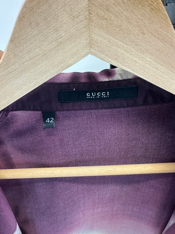 SS2001 Gucci by Tom Ford Chrysanthemum silk shirt