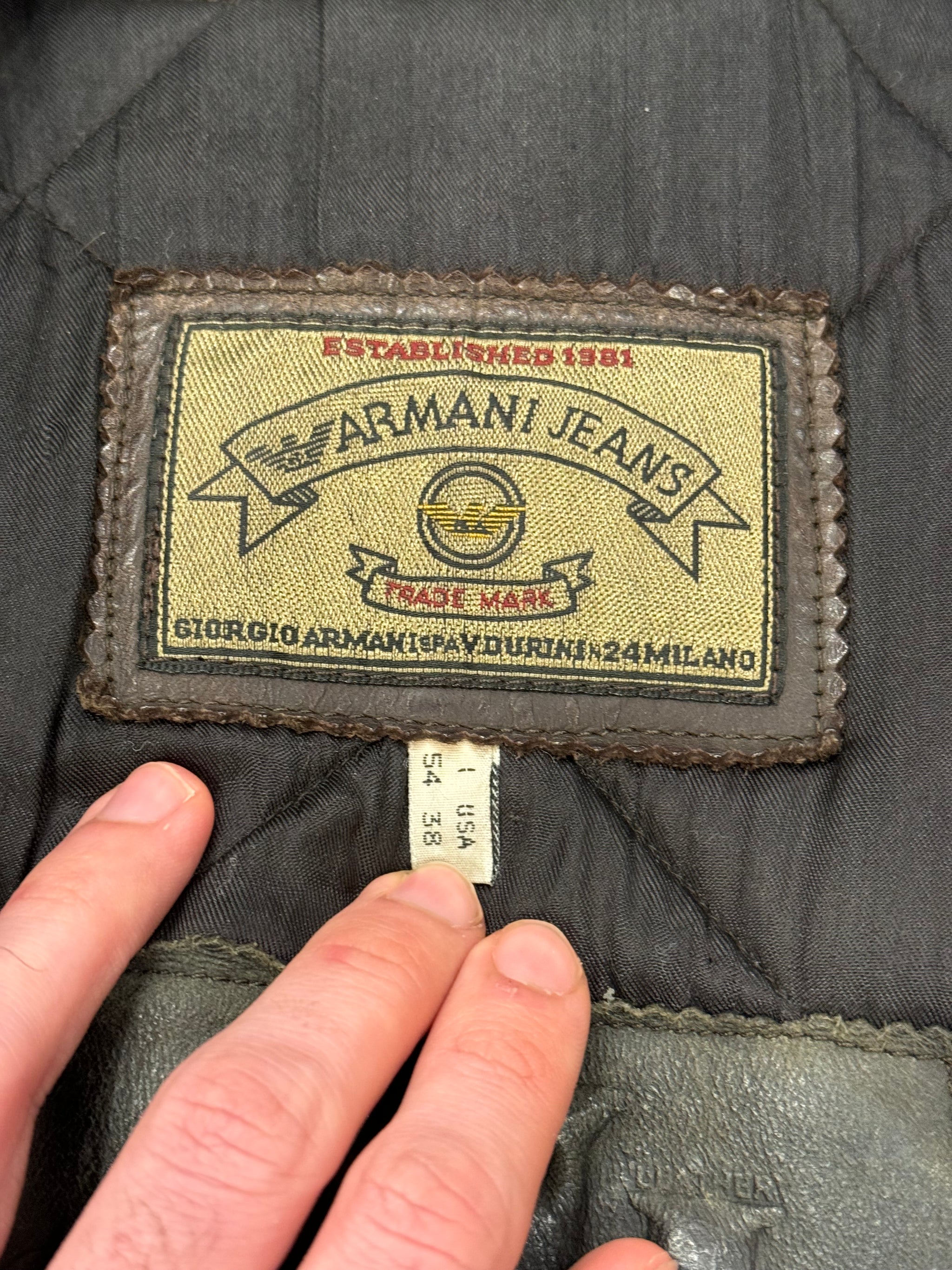 1980s ARMANI leather MA-1 bomber jacket – elevated archives 1980s ARMANI leather MA-1 bomber jacket – elevated archives