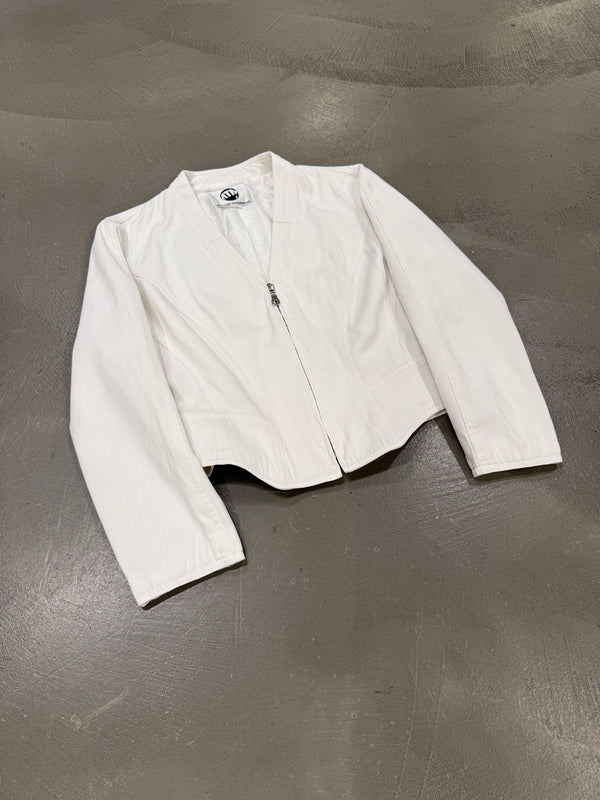2000s Mugler corseted cropped jacket