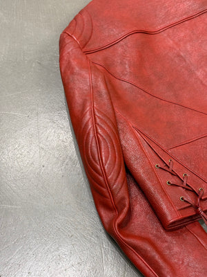 S/S2022 Prada by Raf Simons oversized biker leather jacket