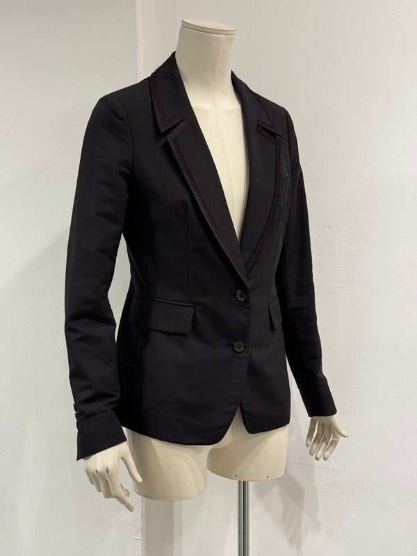 2010s Yves Saint Laurent contrast stitch blazer