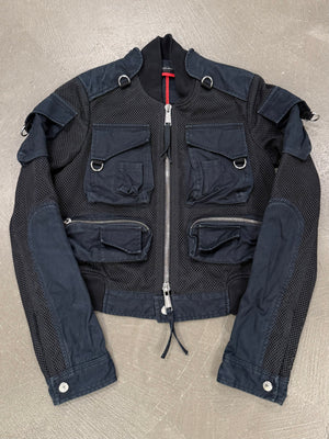 2000s Dsquared2 multi-pocket cargo bomber jacket
