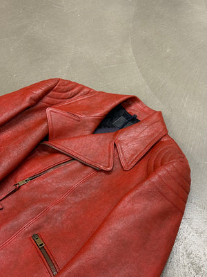 S/S2022 Prada by Raf Simons oversized biker leather jacket