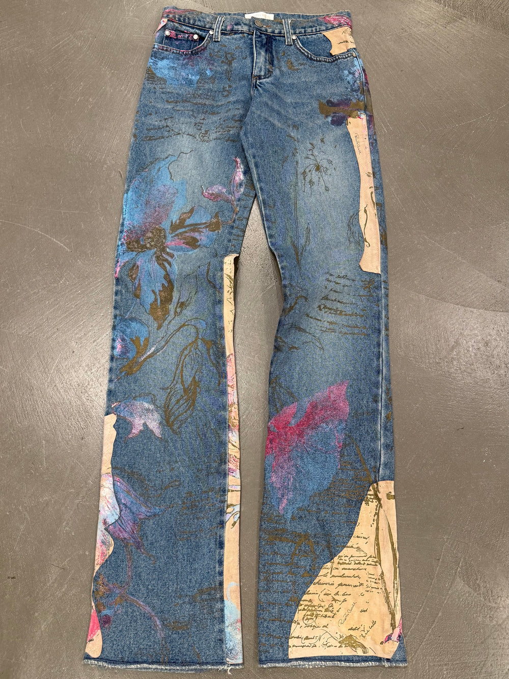 2000s Roberto Cavalli patchwork suede patches jeans