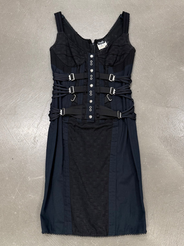 S/S2004 Dolce & Gabbana bondage corseted dress