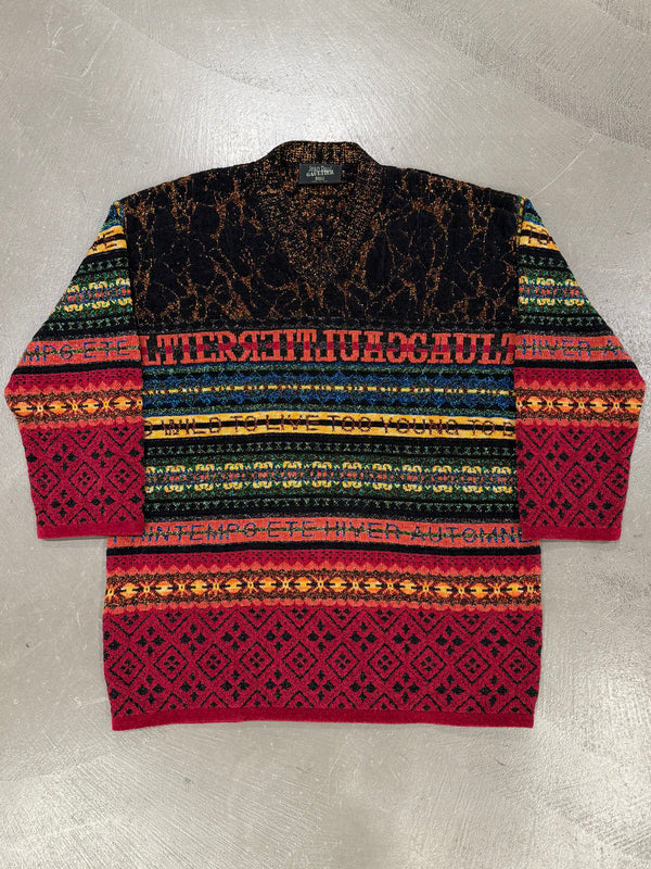 A/W1995 Jean Paul Gaultier "too wild too young to die" striped sweater