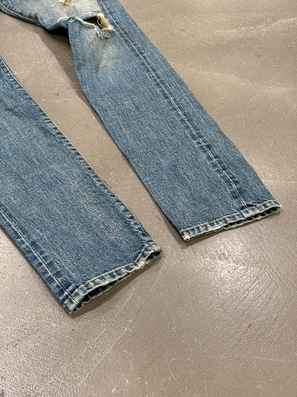2015 Saint Laurent by Hedi Slimane distressed slim denim jeans