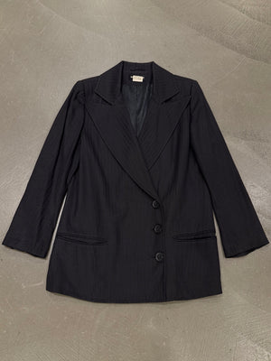 2000s Ann Demeulemeester pinstripe tailored blazer