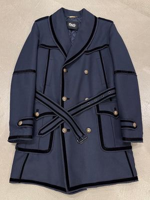A/W2009 Dolce & Gabbana napoleon military coat with velvet insert