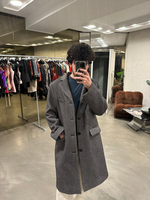 2000s Miu Miu tecnical grey coat