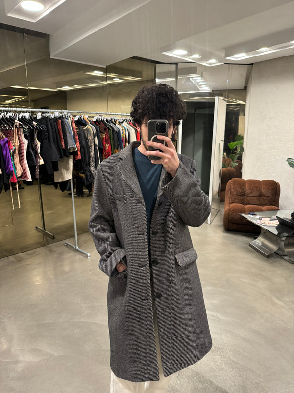2000s Miu Miu tecnical grey coat