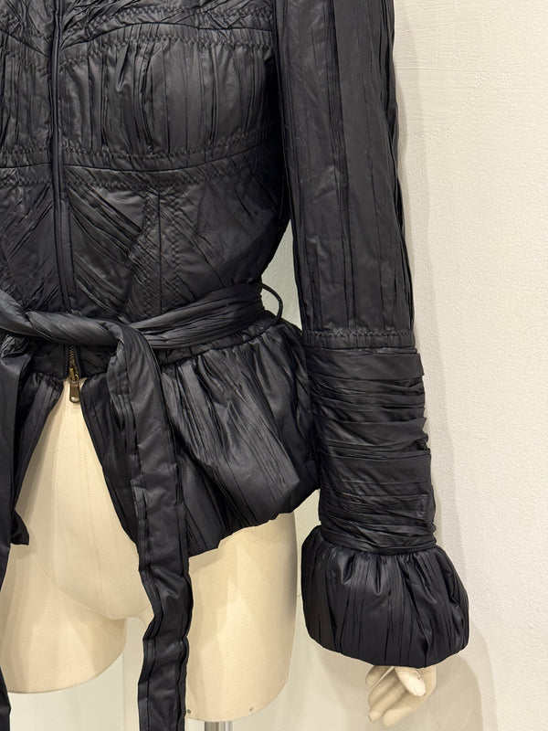 2000s Roberto Cavalli nylon belted puffer jacket