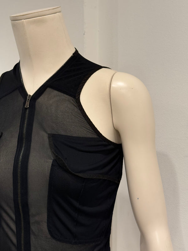 S/S2002 Yves Saint Laurent by Tom Ford mesh zip top