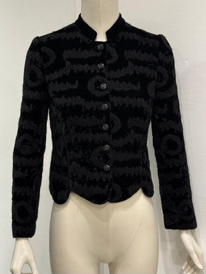 2015 Emporio Armani velvet jacquard jacket