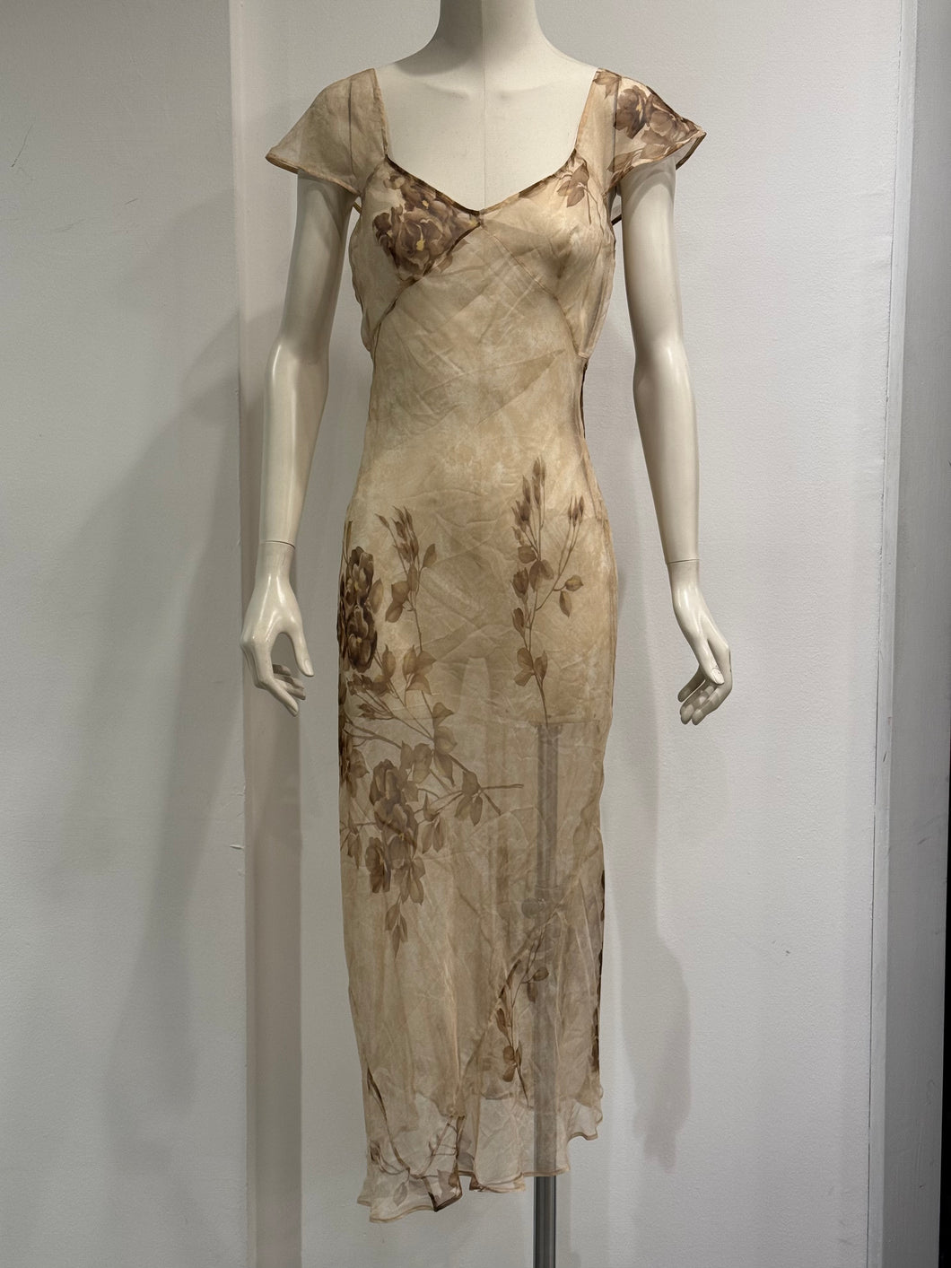 S/S1997 Dolce & Gabbana sheer floral long dress