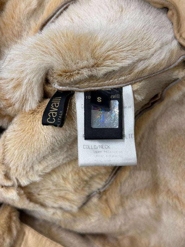 F/W2004 Roberto Cavalli shearling jacket with fur collar