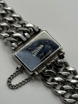 Jean Paul Gaultier stainless steel double chain watch
