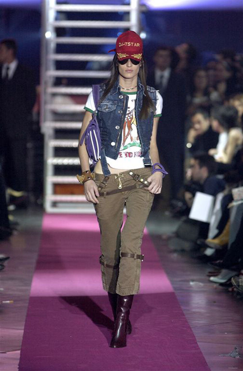 2003 Dsquared2 runway bondage pistol capri shorts