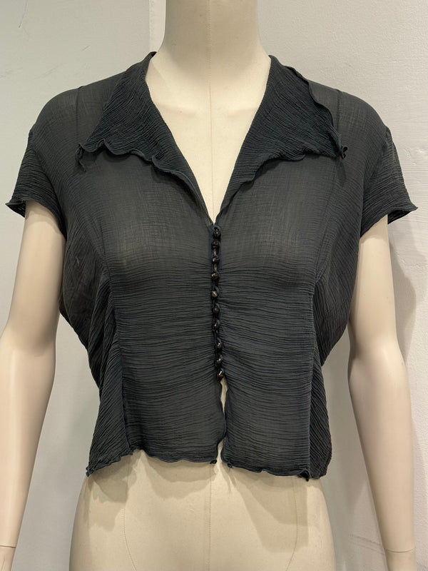 1990s Emporio Armani sheer shirt top