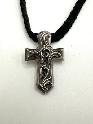 Chrome Hearts vulcanic cross necklace