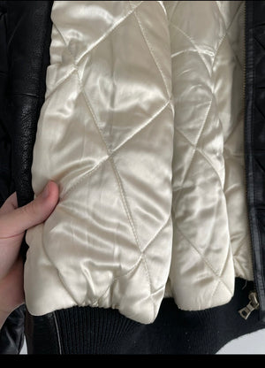 1980s Armani leather bomber jacket