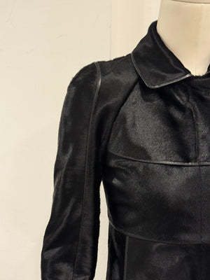 2000s Gucci pony hair leather coat