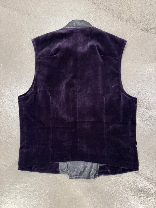 A/W2015 Haider Ackermann runway leather and velour vest