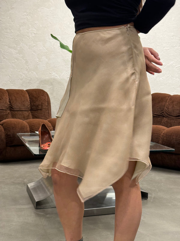 1990s Emporio Armani double layered skirt