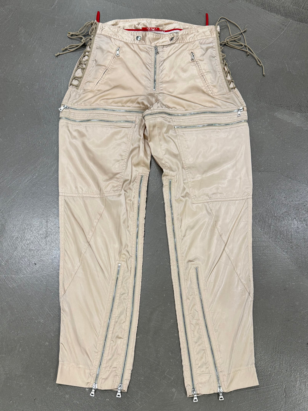 1999 Prada astro biker zipper pants