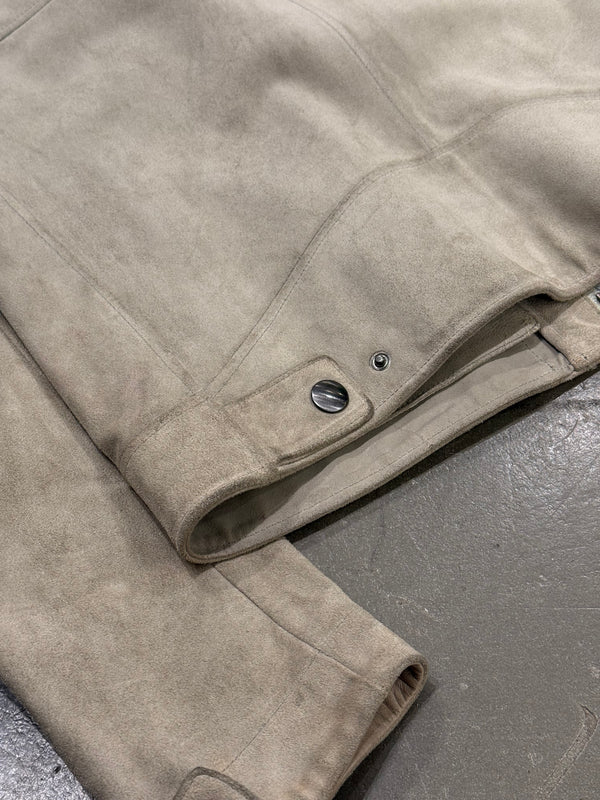 2004 Gucci by Tom Ford suede cafe racer biker leather jacket