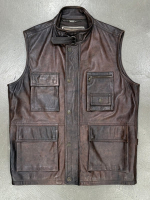 2000s Dolce & Gabbana military cargo leather vest