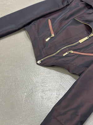 2000s Cavalli iridescent cropped jacket