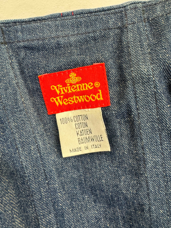 S/S1992 Vivienne Westwood denim dress with corset