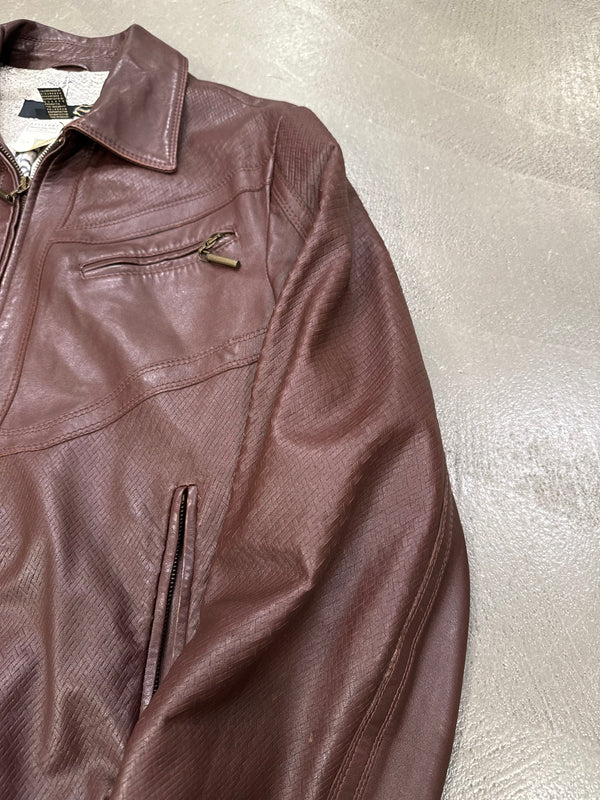 S/S2007 Roberto Cavalli paneled flight leather jacket