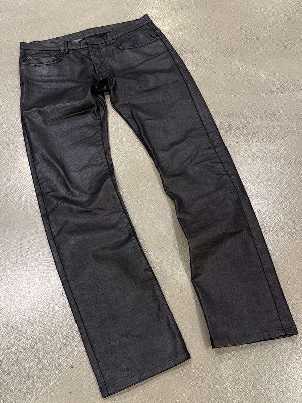 2000s Dior by Hedi Slimane coated jeans