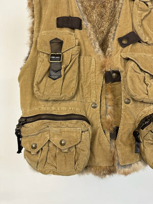 AW2002 Dolce & Gabbana cargo fur vest