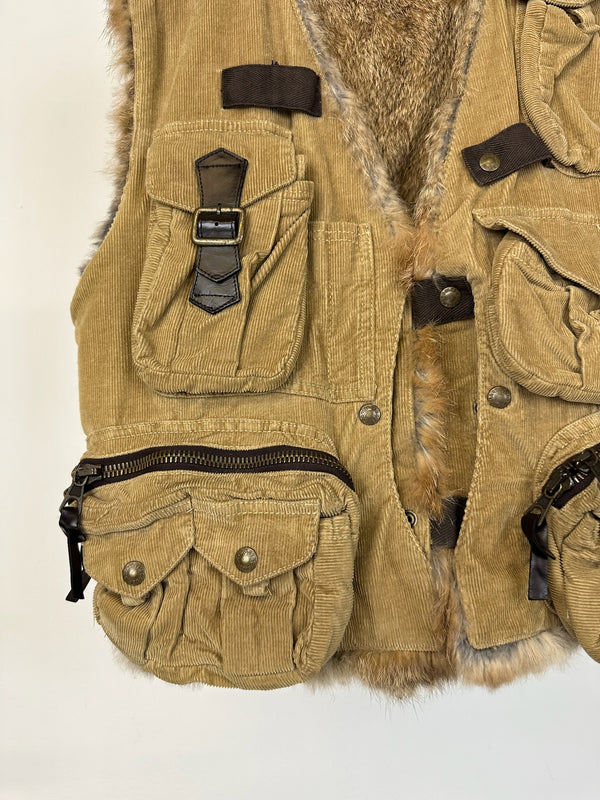 AW2002 Dolce & Gabbana cargo fur vest