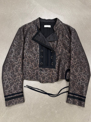 2000s Dries Van Noten cropped jacquard jacket