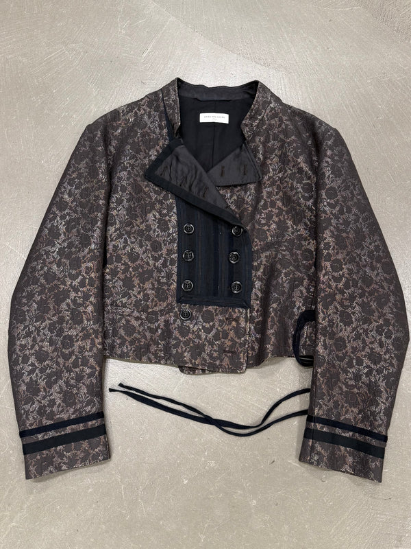 2000s Dries Van Noten cropped jacquard jacket
