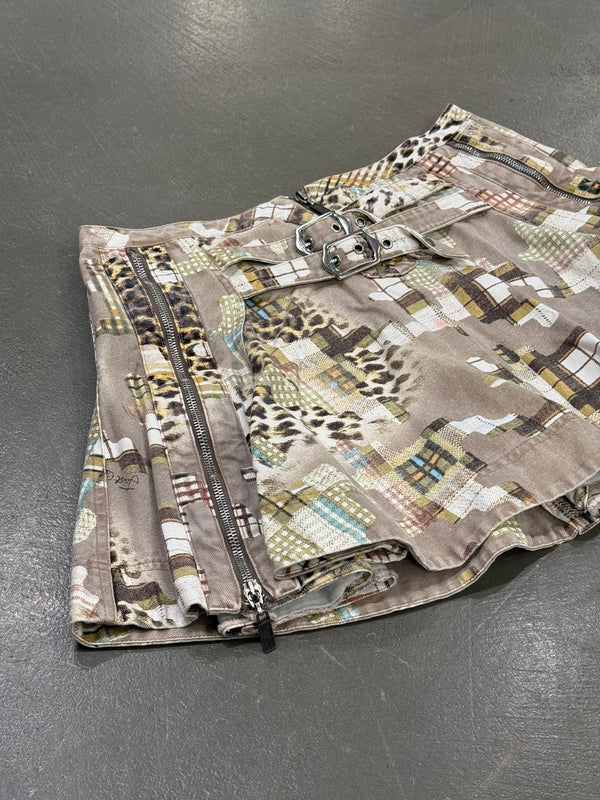 2000s Cavalli printed mini skirt