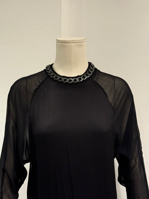 2000s Pierre Balmain neck chain mini dress