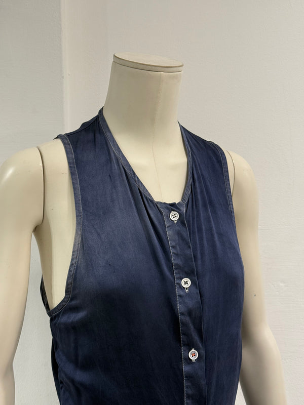 S/S2005 Ann Demeulemeester buttons-up sleeveless shirt