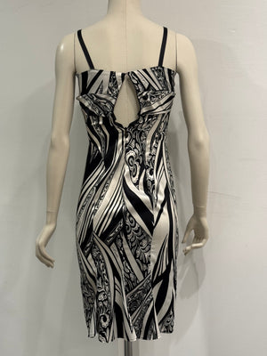 2000s Cavalli abstract floral print dress