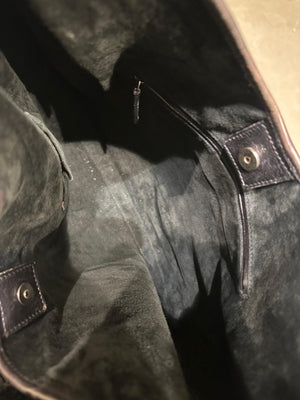 2002 Yves Saint Laurent Mombasa Black Suede Bag