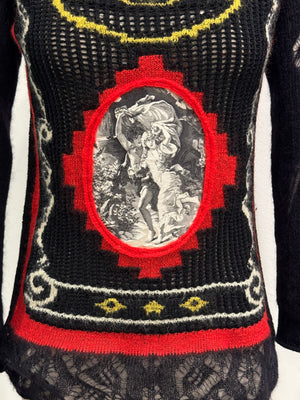 A/W2007 Jean Paul Gaultier intarsia crochet knit