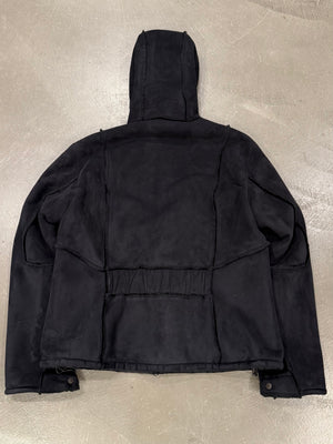 1990s Armani hooded faux shearling jacket