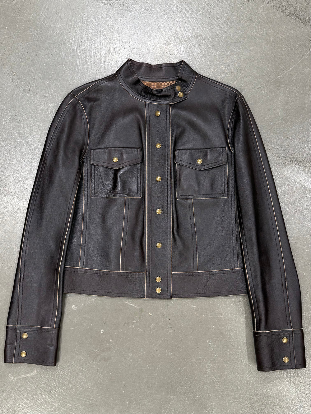 2000s Louis Vuitton moto biker leather jacket