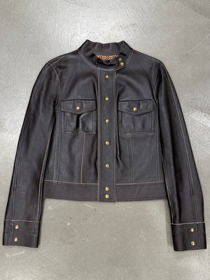 2000s Louis Vuitton moto biker leather jacket